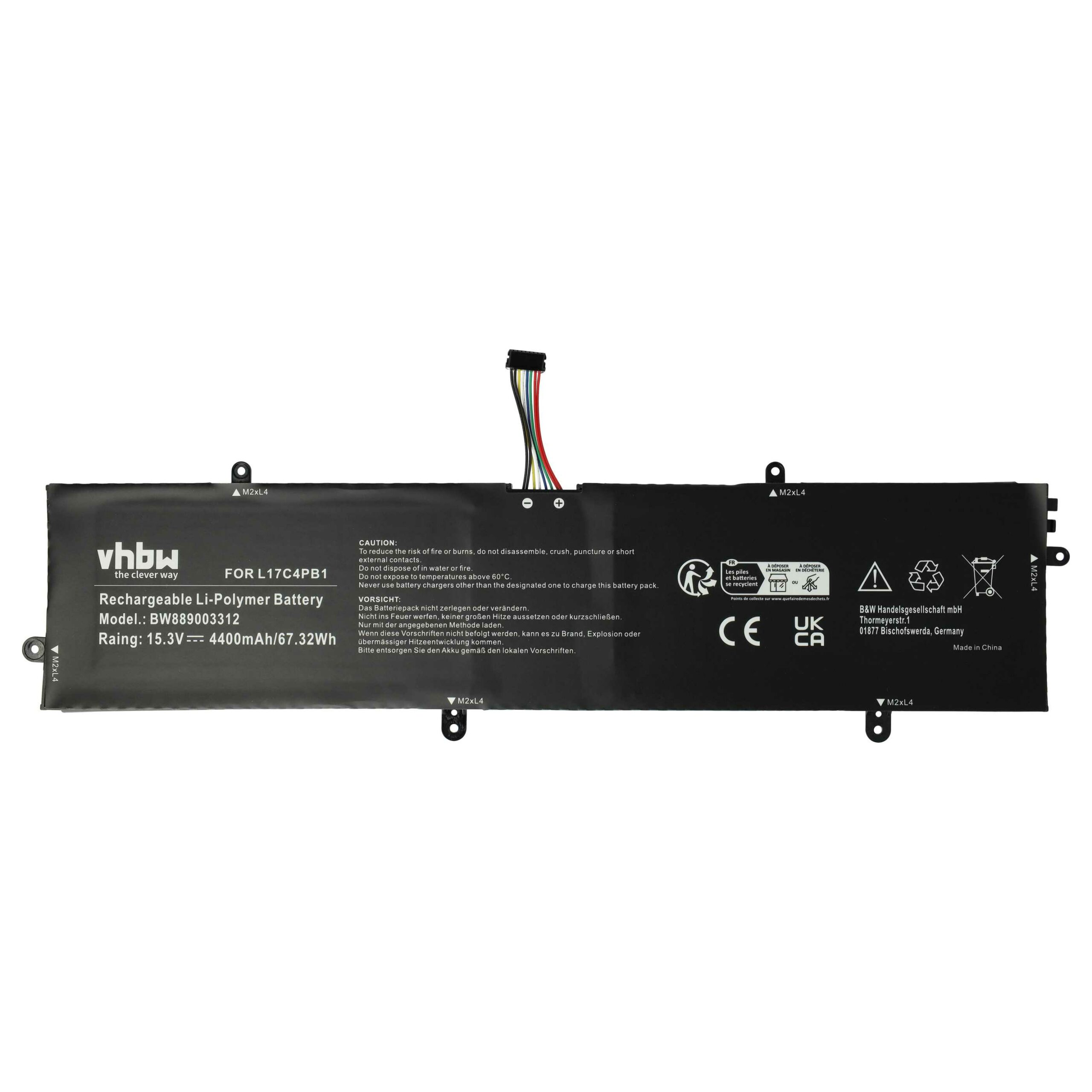Bateria vhbw para Lenovo IdeaPad 720S-15, V730-15 4400 mAh 15.3 V - Image 3