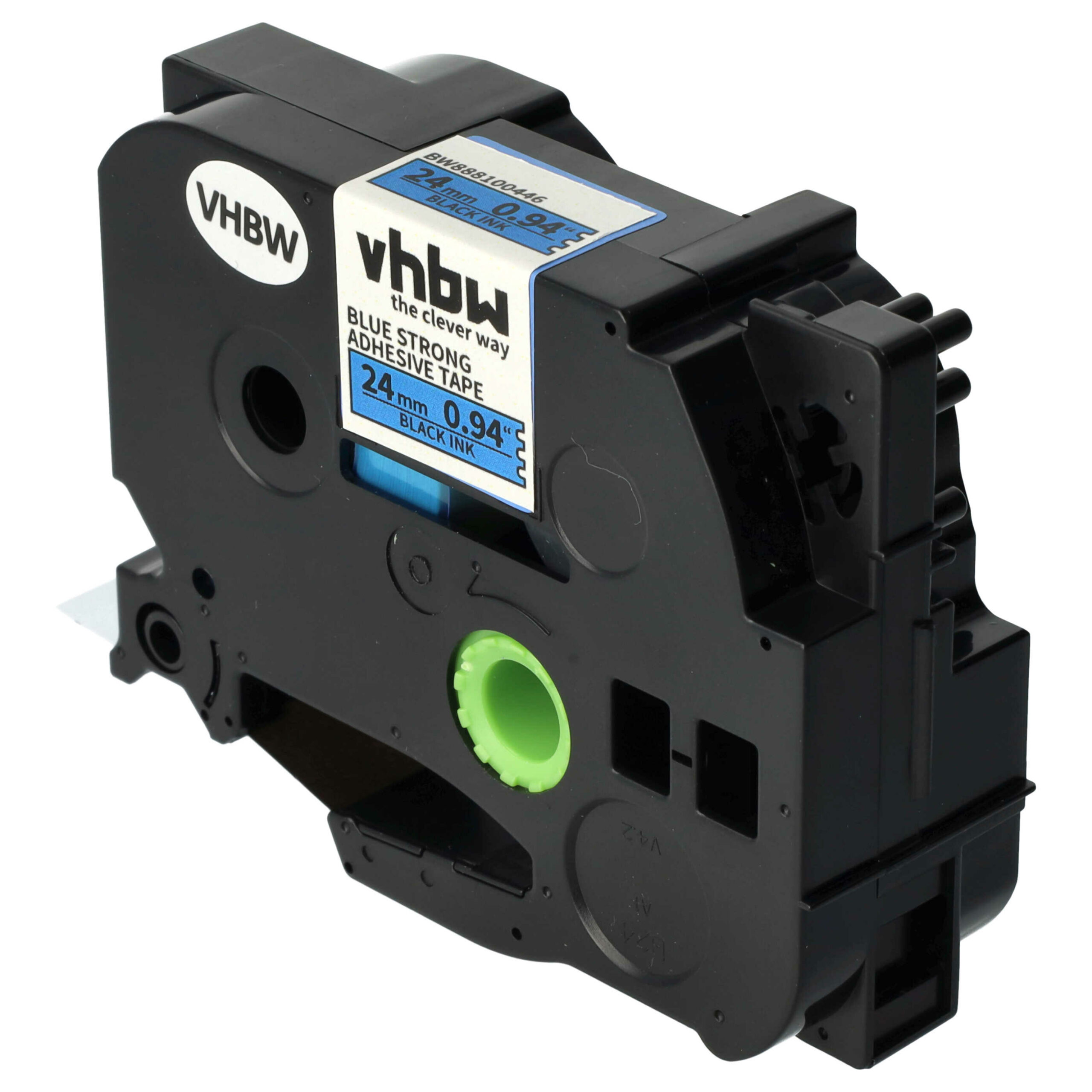 Fita de Etiquetas vhbw Substitui Brother TZE-S551 - 24 mm Preto sobre Azul, Extra Forte - Image 2