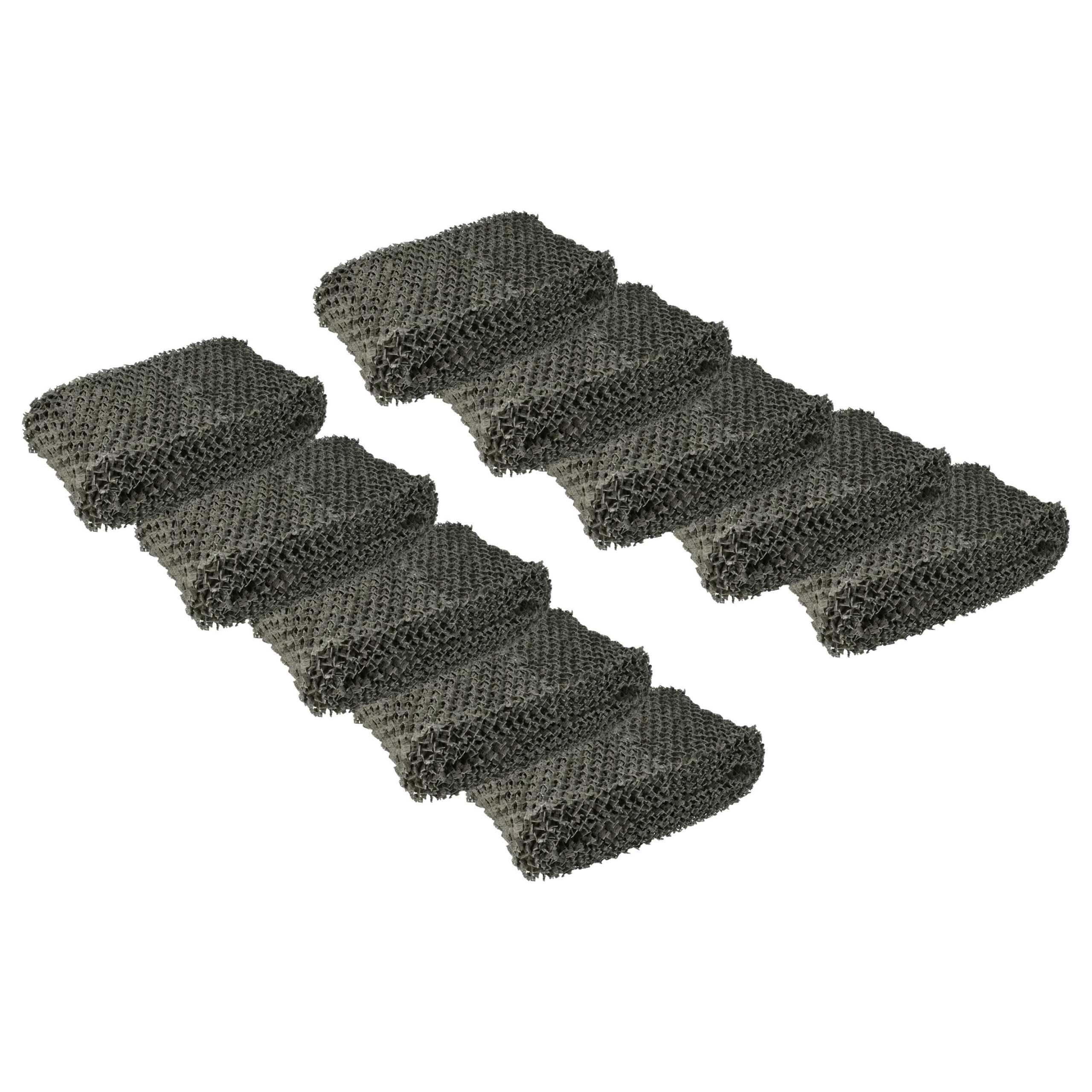 10x Filtro vhbw para Humidificador Philips HU4801, HU4803, HU4813 - Fibras Naturais