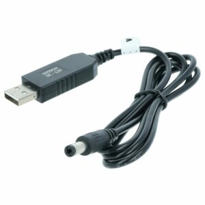 Cabo de Carregamento USB para Conector Cilíndrico 5,5 x 2,5 mm - vhbw - 5 V / 2 A para 12 V / 0,7 A, 1m