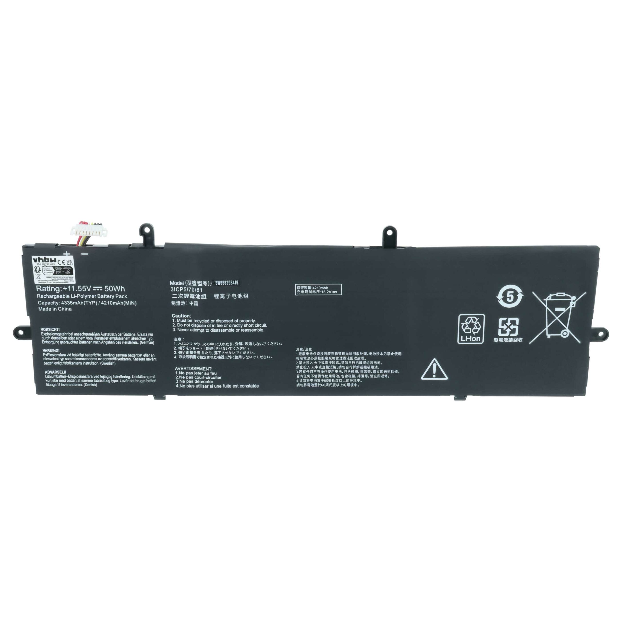 Bateria para Portátil vhbw para Asus ZenBook 14 / Flip 13 (4250 mAh, 11.55 V) - Image 3
