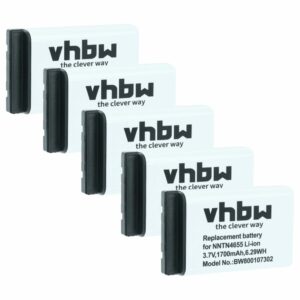 Bateria vhbw para Rádio Motorola DTR2430 / DTR2450 / MTH800 1700 mAh 3.7 V Li-Ion (Pack de 5)