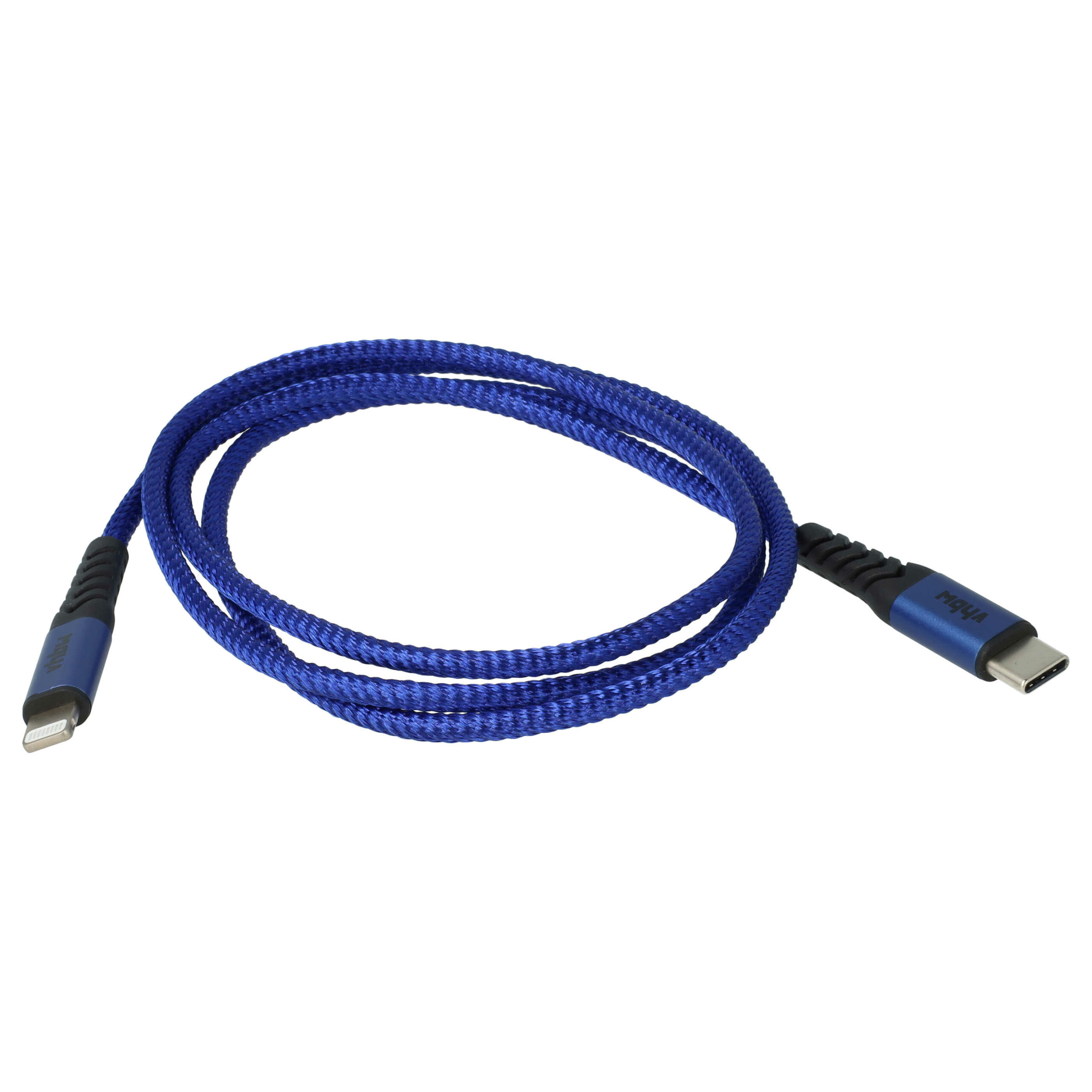 Cabo USB-C para Lightning vhbw - 100cm - Preto e Azul - Image 2