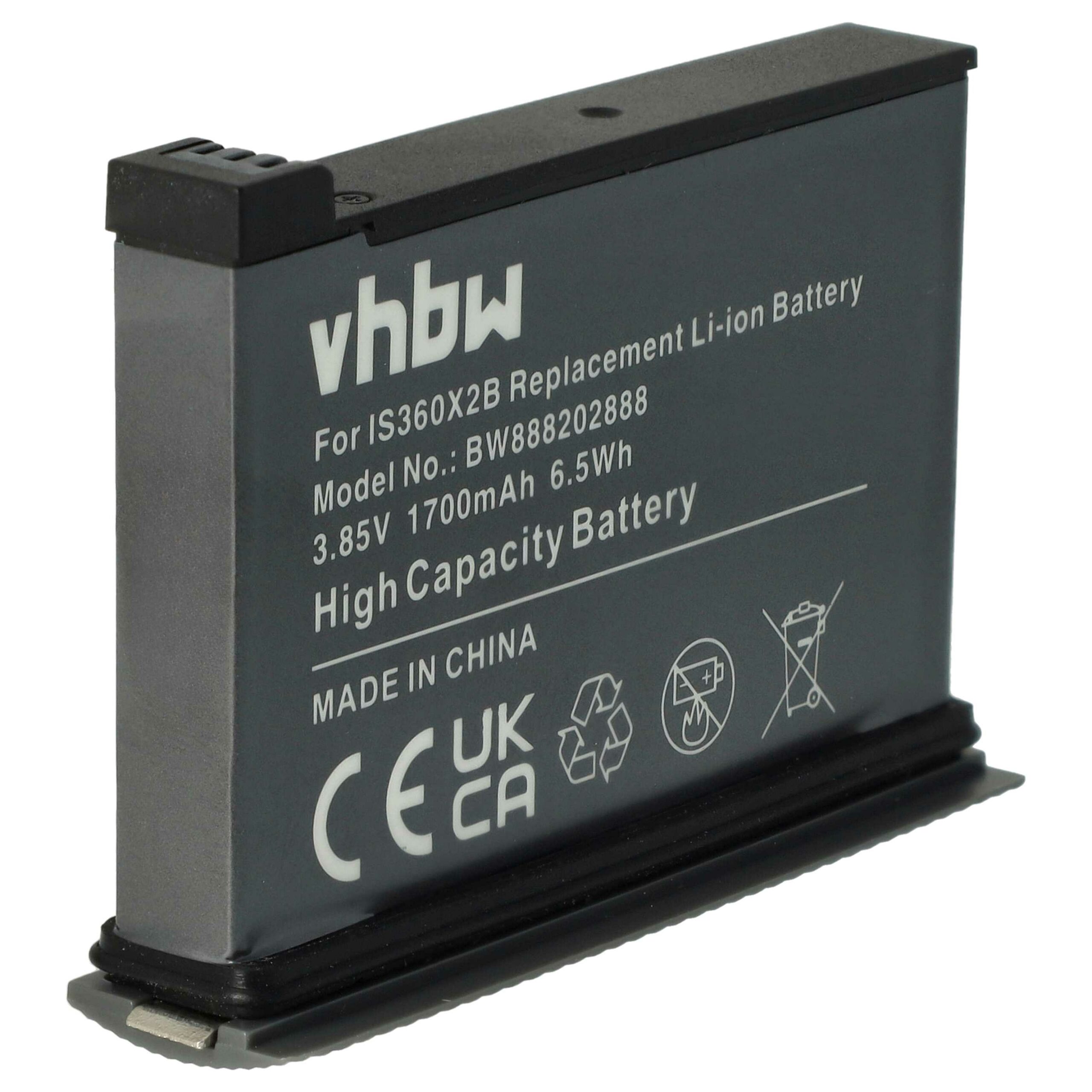 Bateria vhbw para Insta360 One X2 (1700mAh, 3.85V, Li-Ion)