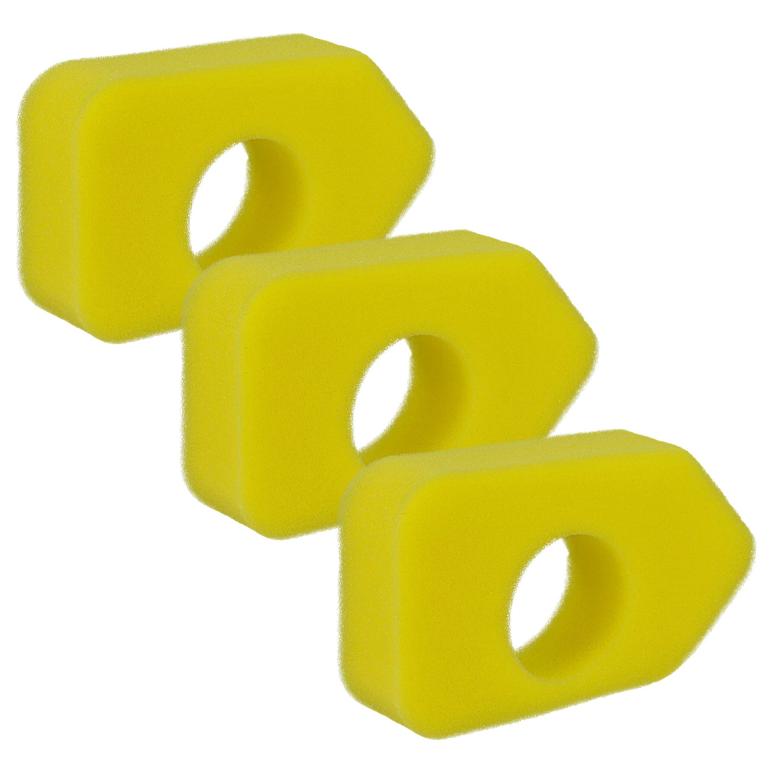 Conjunto de 3 Filtros de Espuma vhbw para Cortadores de Relva Briggs & Stratton 698369