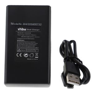 Carregador Duplo de Baterias vhbw Micro-USB e USB-C para Insta360 One X2