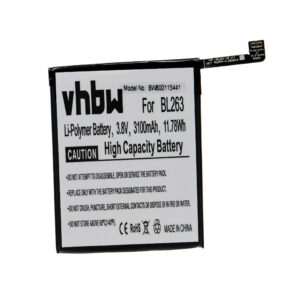 Bateria de Telemóvel vhbw para Lenovo BL263 - 3100 mAh 3.85 V Li-polymer
