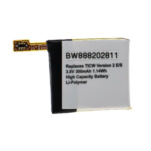 Bateria Smartwatch vhbw para TicWatch SP382728SE - 300 mAh 3.8 V Li-polymer