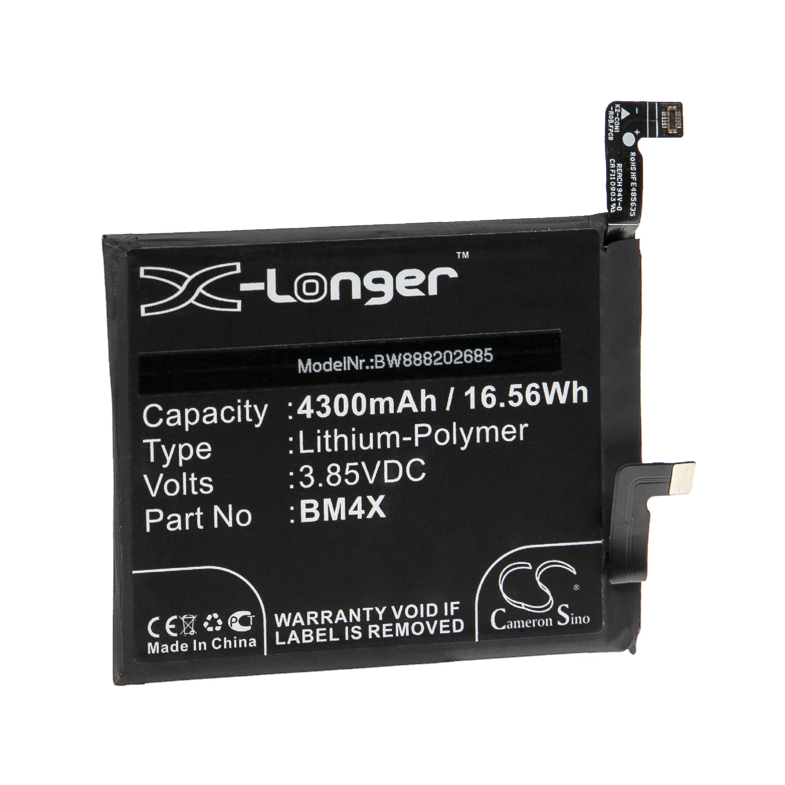 Bateria de Telemóvel vhbw substitui Xiaomi BM4X - 4300 mAh 3.85 V Li-polímero