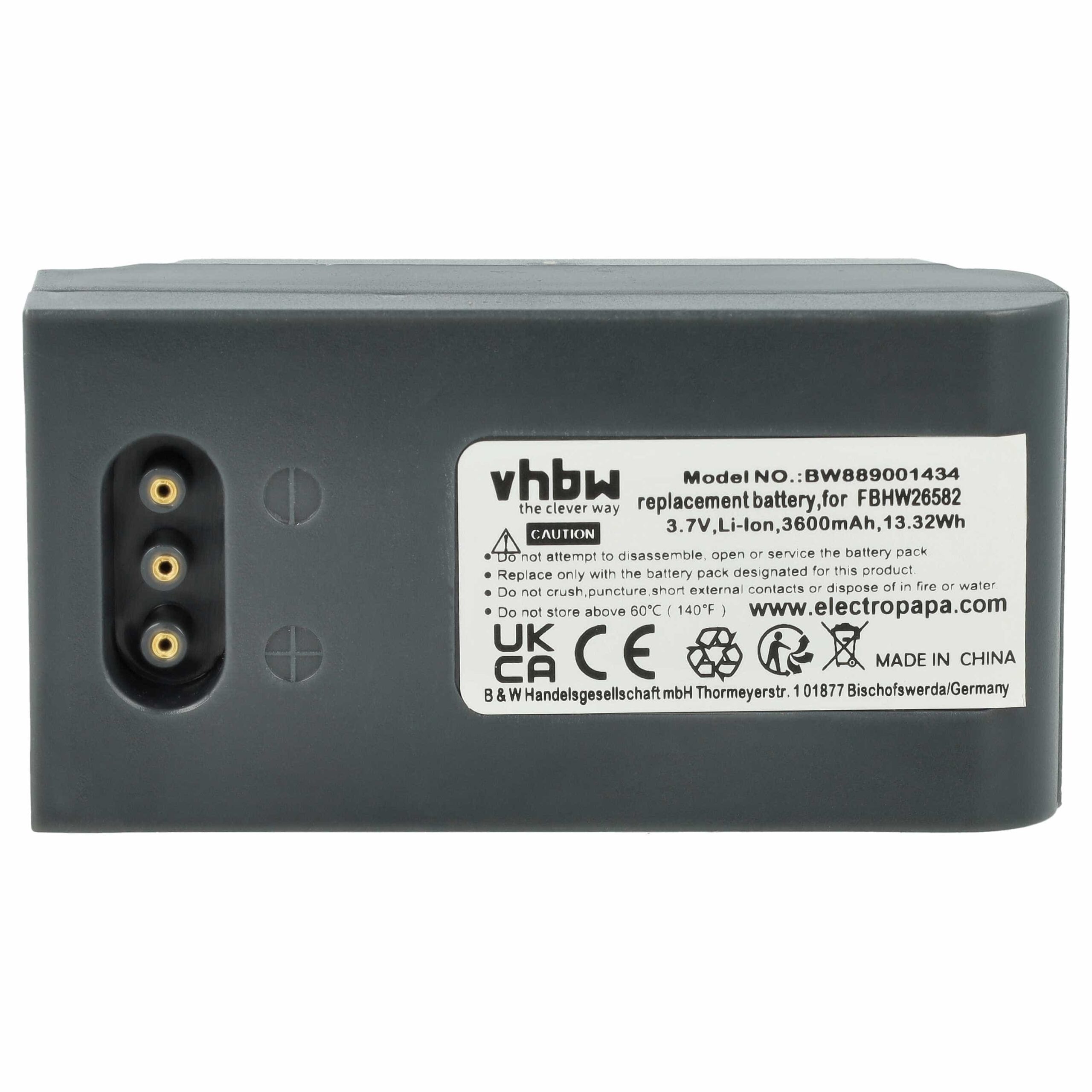 Bateria vhbw para Mobile Computer Höft & Wessel FBHW26582 - 3600mAh, 3.7V - Image 3