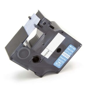 Fita de Etiquetas vhbw para Dymo / 3M (24 mm, Azul e Branco, Vinil, Substitui Dymo 1805423)