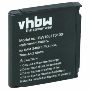 Bateria vhbw para telemóvel Samsung SGH-F260, SGH-G600, SGH-J400 - 700 mAh 3.7 V