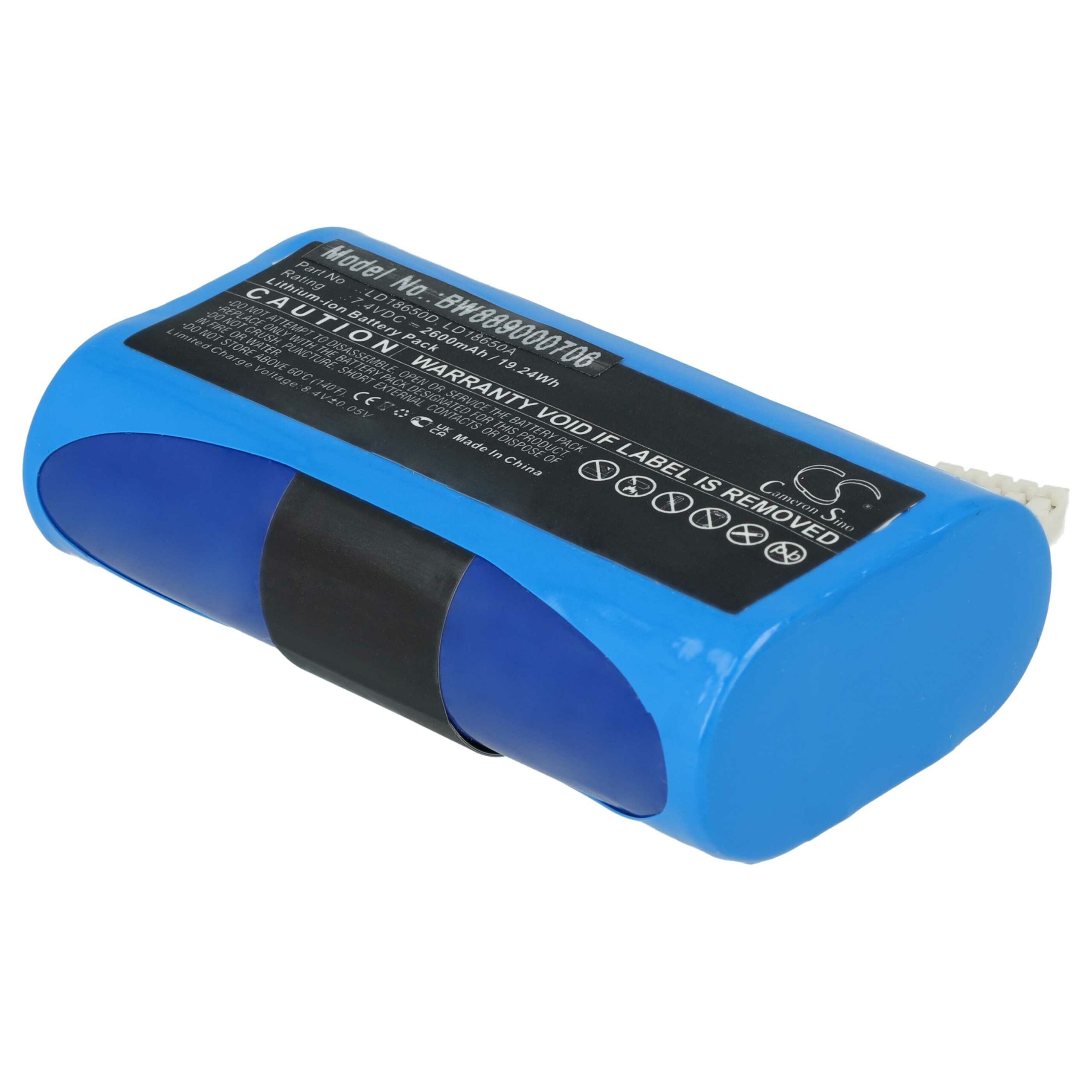 5x Baterias vhbw para Newland / Ingenico / Landi leitor de códigos de barras POS - 2600 mAh 7.4 V - Image 3