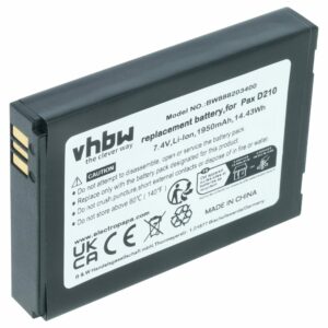 Bateria vhbw para Pax Barcode Scanner POS (1750 mAh, 7.4 V)