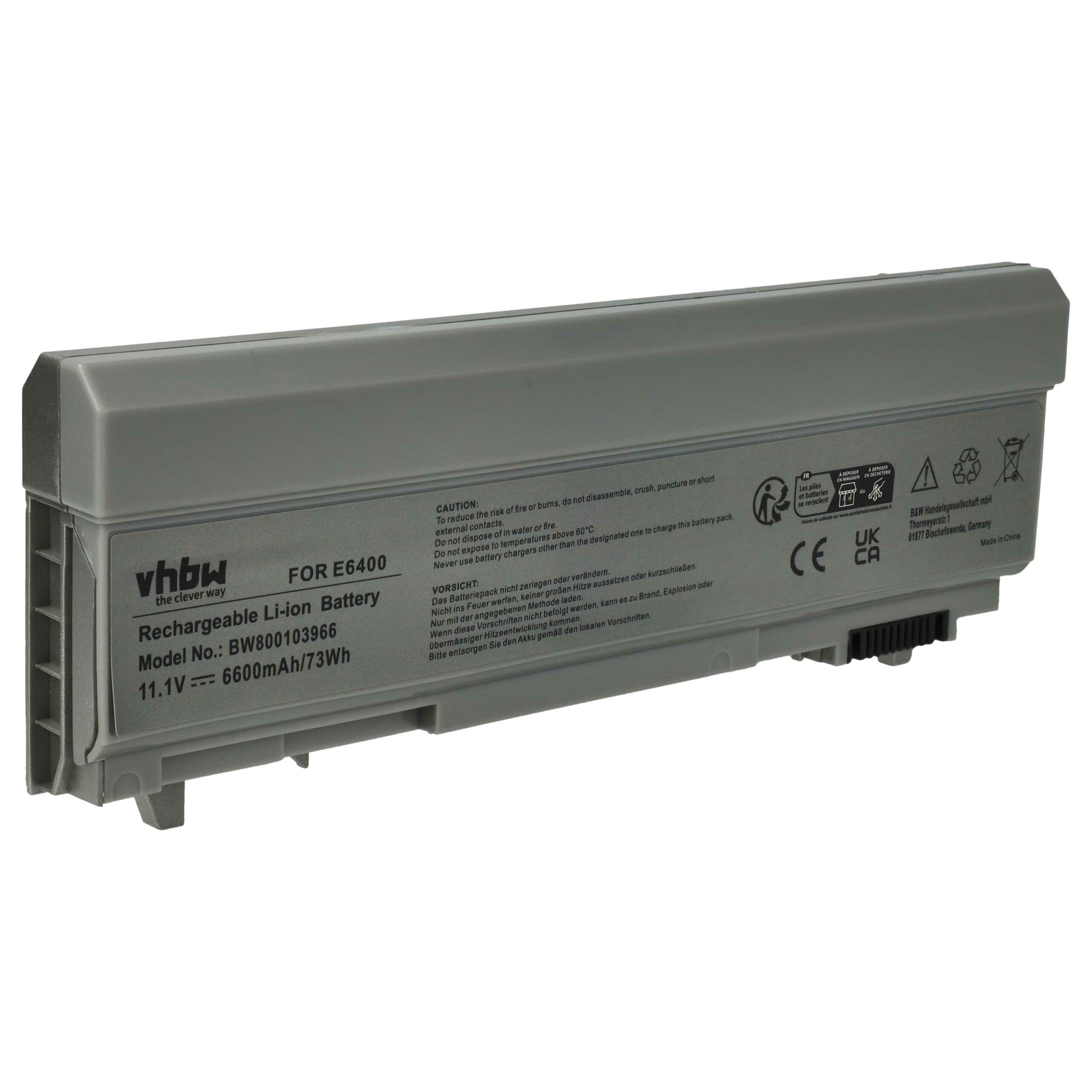 Bateria de Portátil vhbw para Dell E6400, E6500, M4400 - 6600 mAh, 11.1 V