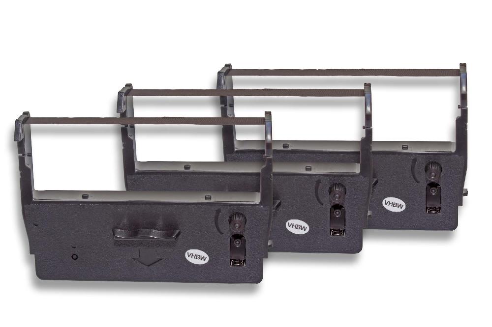3x Fita de Tinta vhbw para Epson ERC-37, Anker DS - Preto