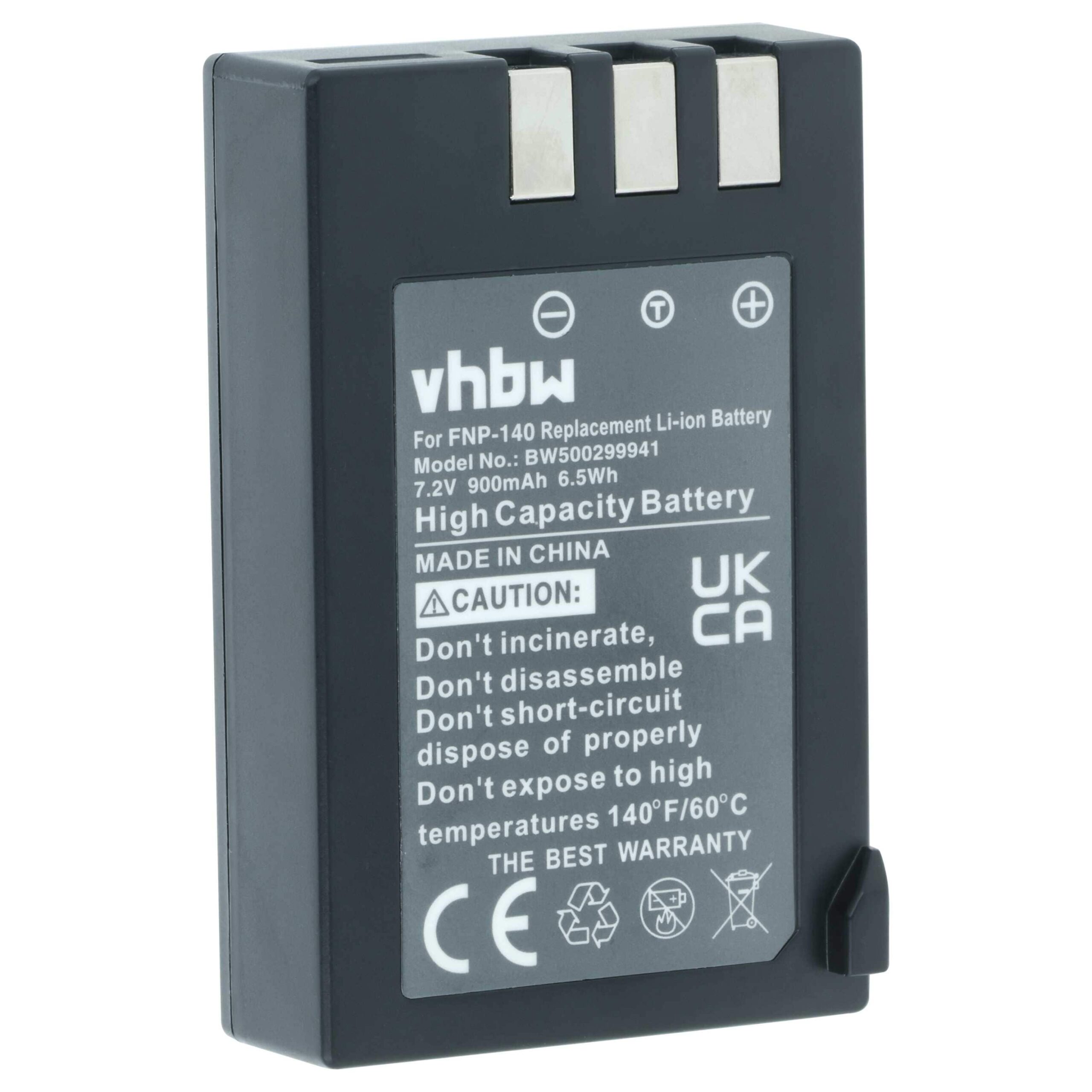 Bateria vhbw para Fujifilm NP-140 - 900mAh, 7.2V (Li-Ion) - Image 3