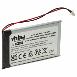 Bateria GPS vhbw para Garmin Nüvi 300, 350, 660 - 1250mAh, 3.7V