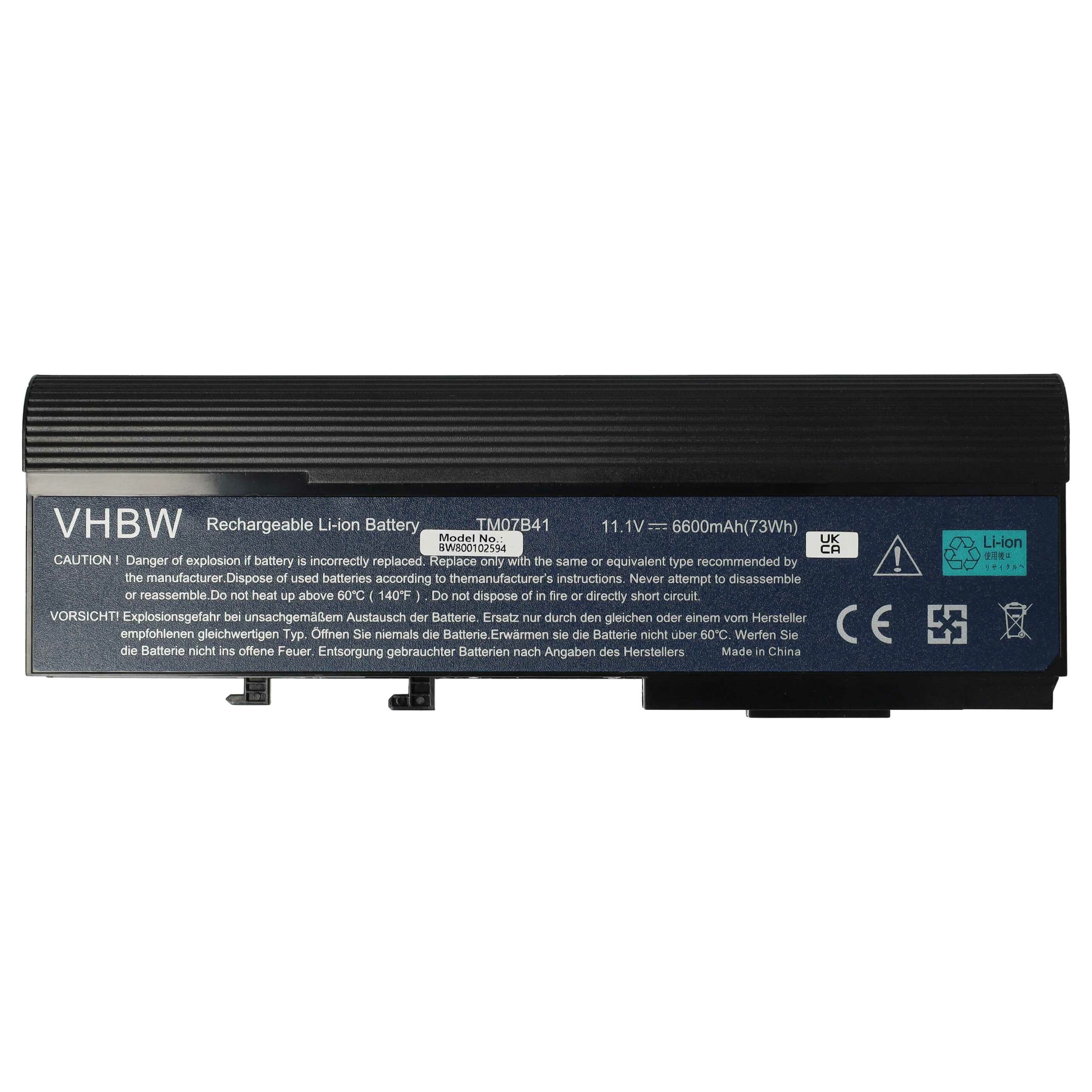Bateria vhbw para portáteis Acer Aspire / TravelMate 6600 mAh 11.1 V - Image 3