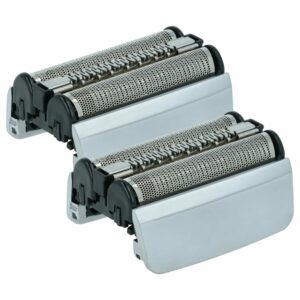2x Cabeças de Corte vhbw substitui Braun 83M para Máquina de Barbear Elétrica, preto / prateado
