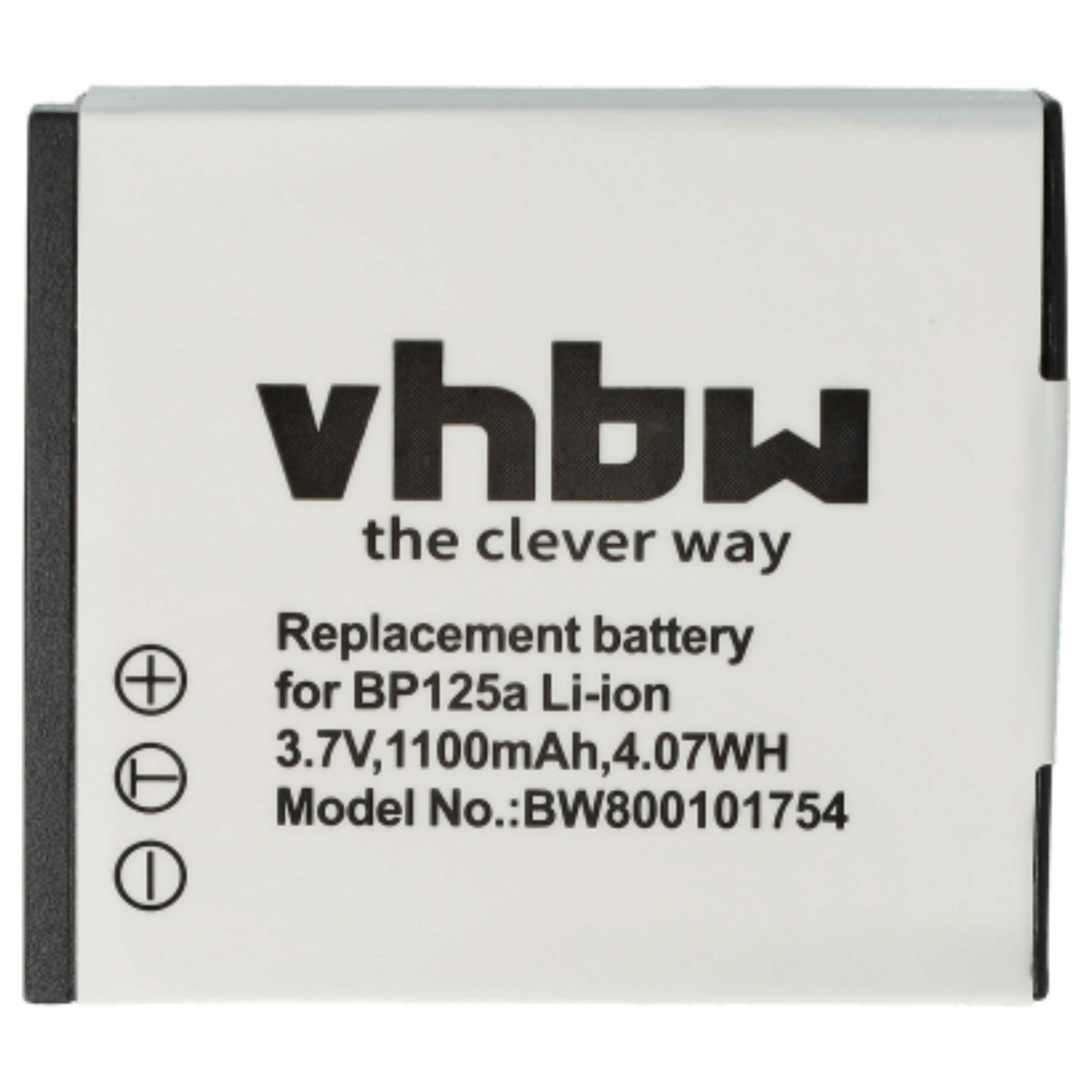 Bateria vhbw para Câmara Samsung IA-BP125A / HMX-M10 / HMX-Q10 1100 mAh 3.6 V (3 unidades) - Image 3