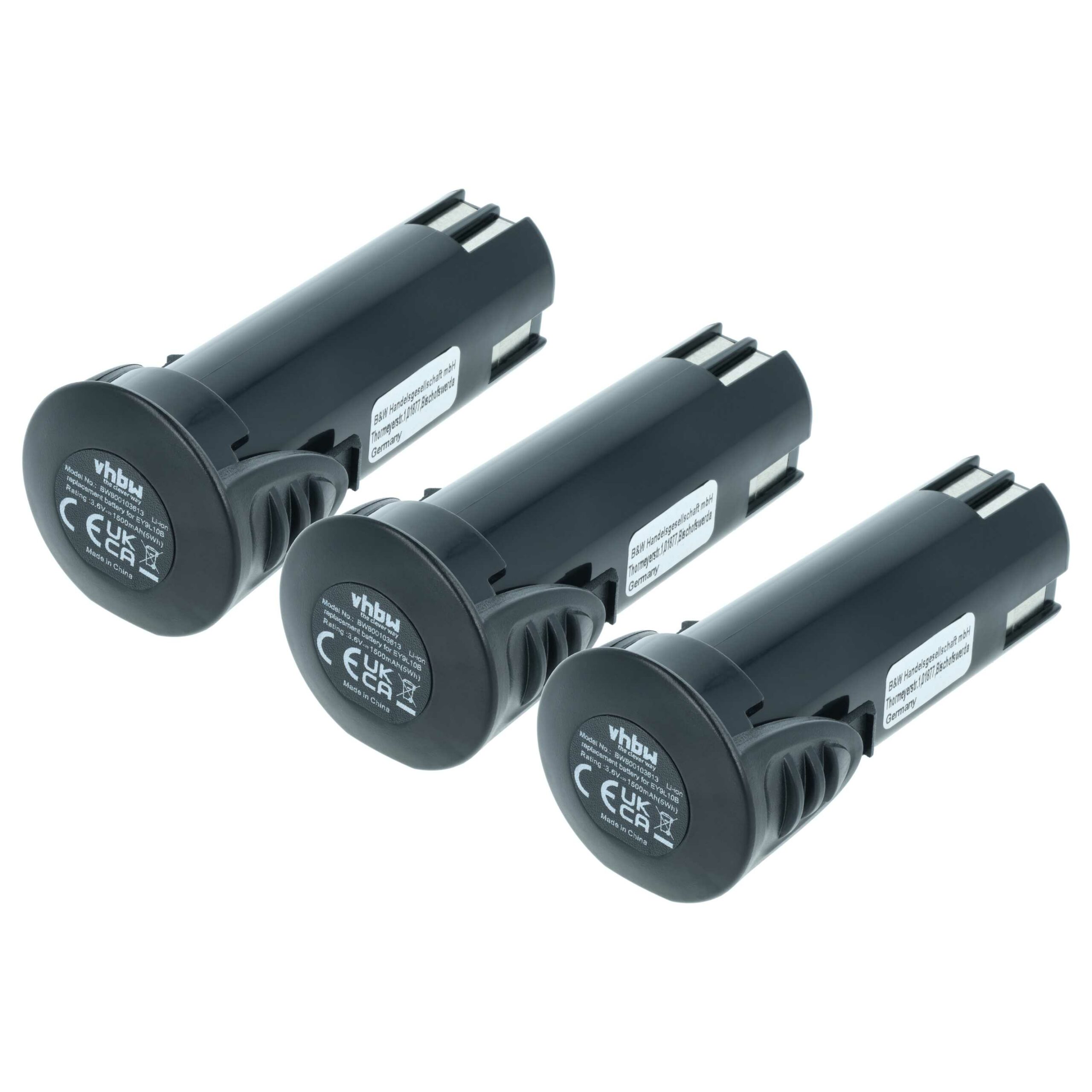 3x Baterias vhbw para Panasonic EZ9L10, EY9L10B Ferramentas Elétricas - 1500 mAh, 3.6 V, Li-Ion