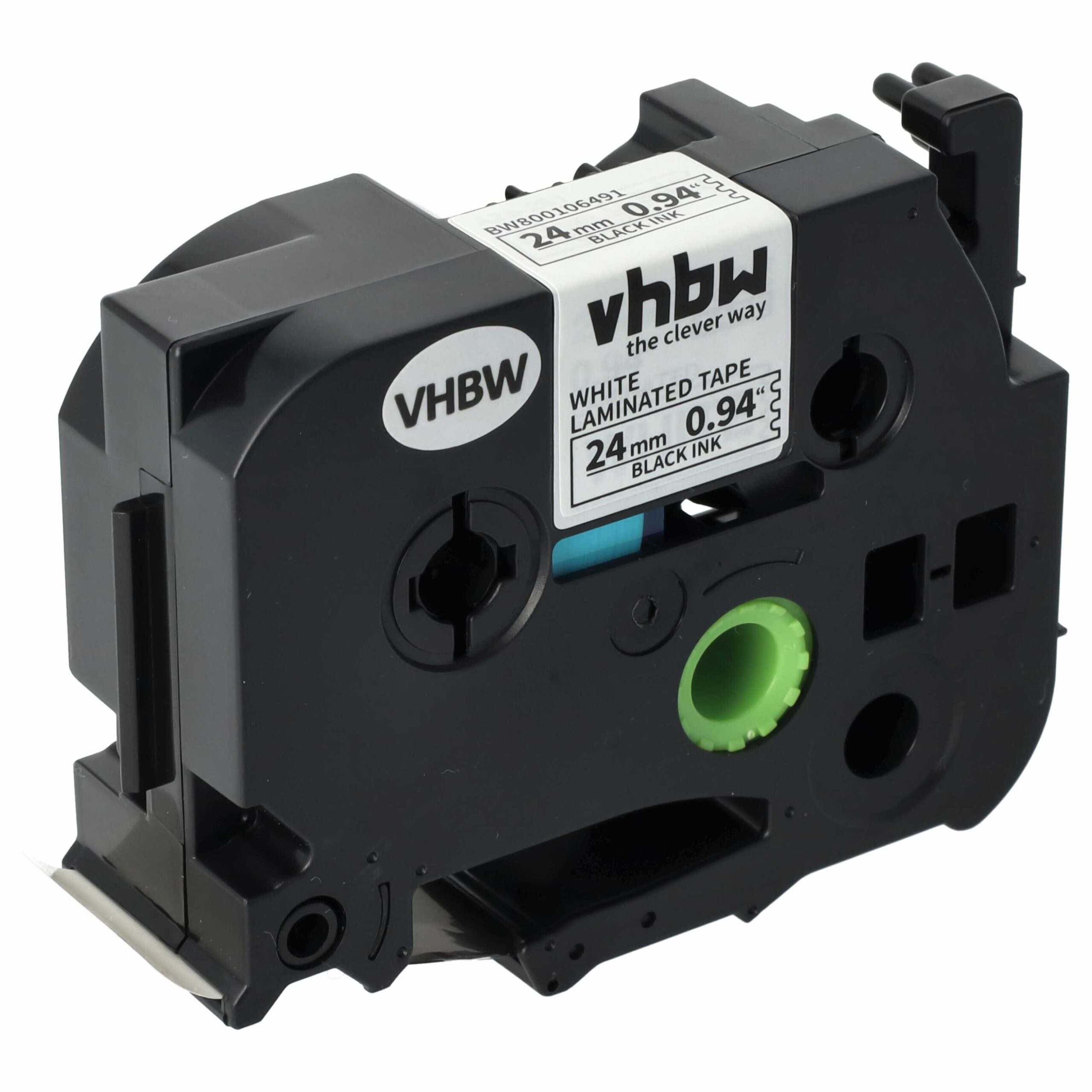 Fita para Impressora de Etiquetas vhbw substitui Brother TZ-251, TZE-251 - 24 mm Preto sobre Branco - Image 3