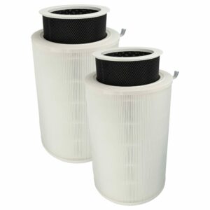 2x Filtros de Substituição vhbw para Purificador de Ar (Pré-filtro + HEPA + Carvão Ativado) - Diâmetro 20 cm