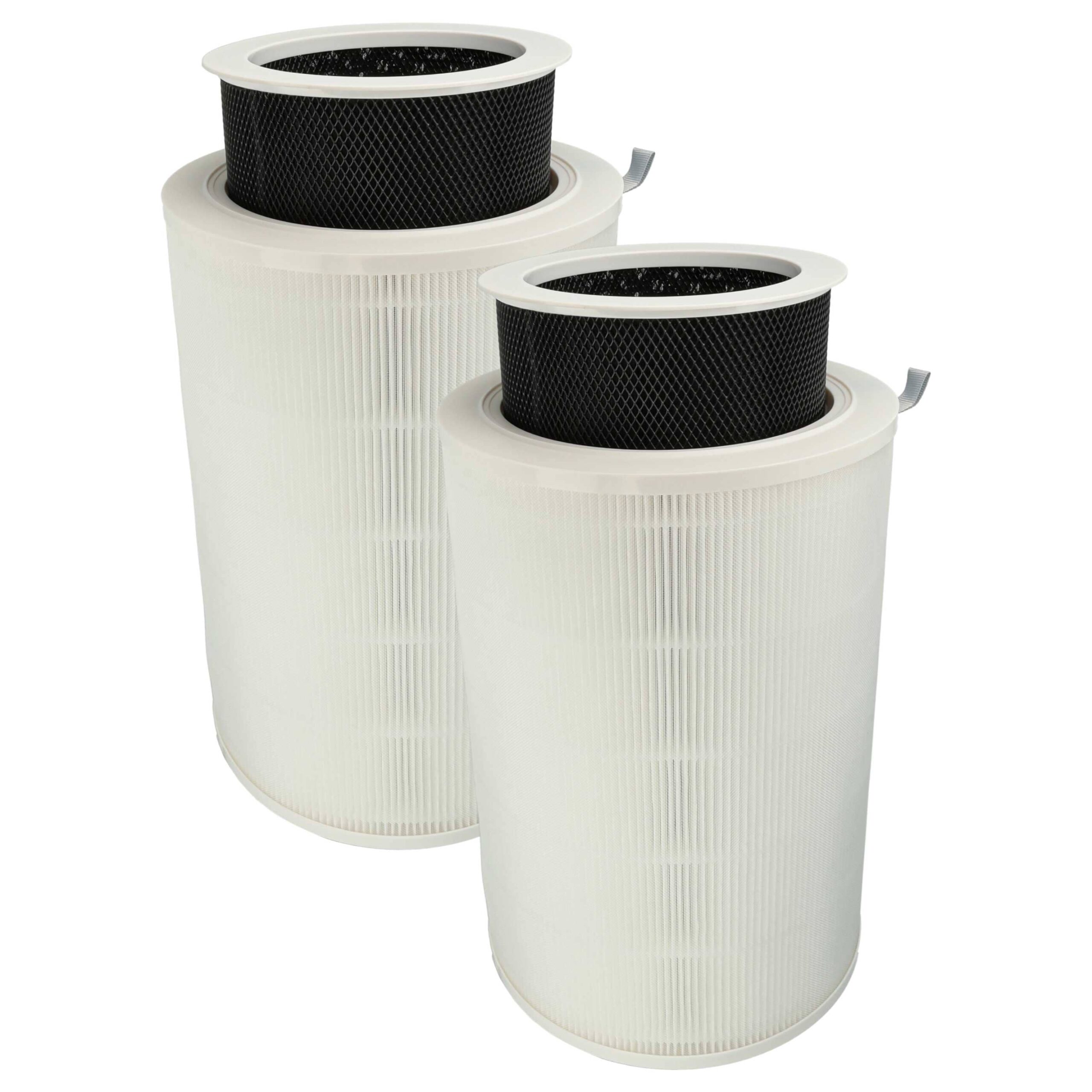 2x Filtros de Substituição vhbw para Purificador de Ar (Pré-filtro + HEPA + Carvão Ativado) - Diâmetro 20 cm