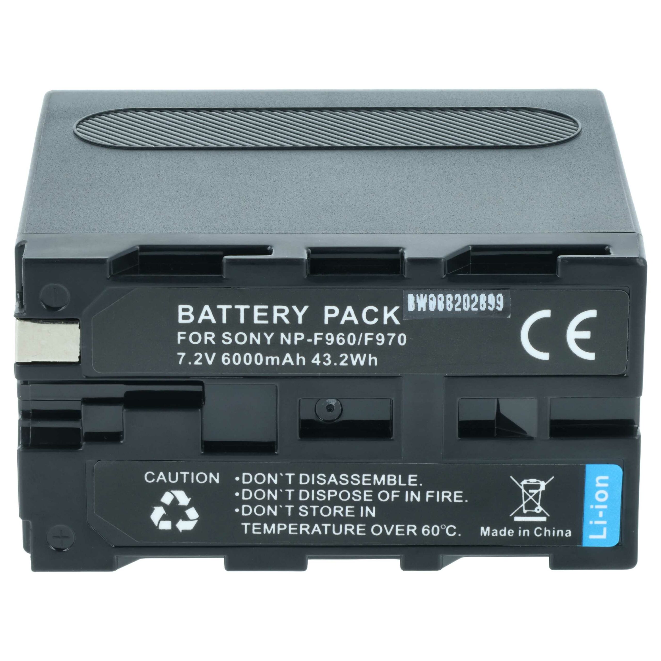 2x Baterias vhbw para Sony NP-F950, NP-F750, NP-F550 - 6000mAh, 7.4V - Image 3