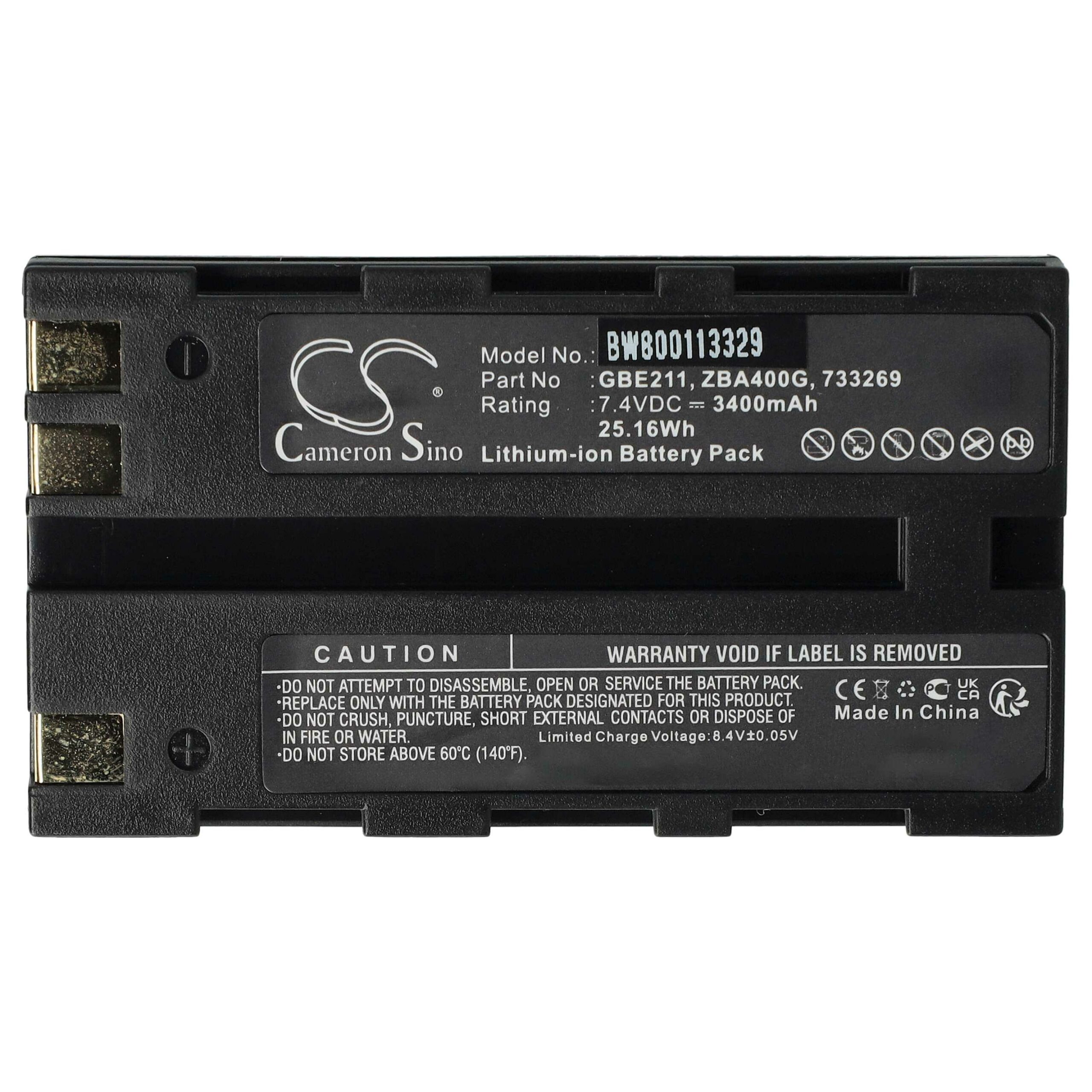 Bateria vhbw para Geomax ZBA200 / ZBA400 e Leica - 3400 mAh 7.4 V Li-Ion - Image 3