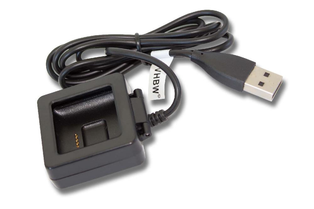 Estação de Carregamento USB vhbw para Smartwatch Fitbit Blaze - 100 cm, Preto