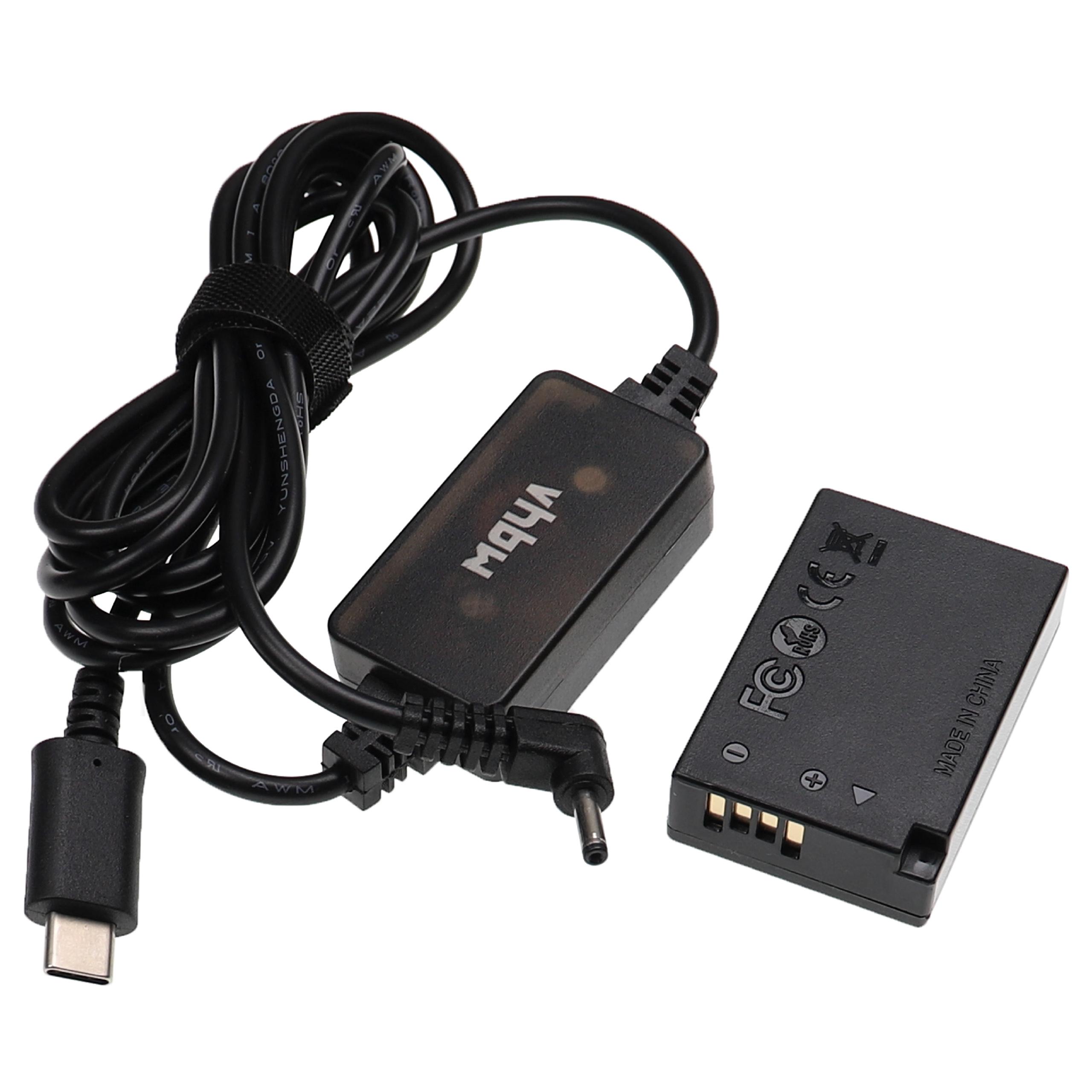 Carregador USB vhbw com Acoplador CC para Canon ACK-E17 - 2 m, 8,4 V 3,0 A - Image 3