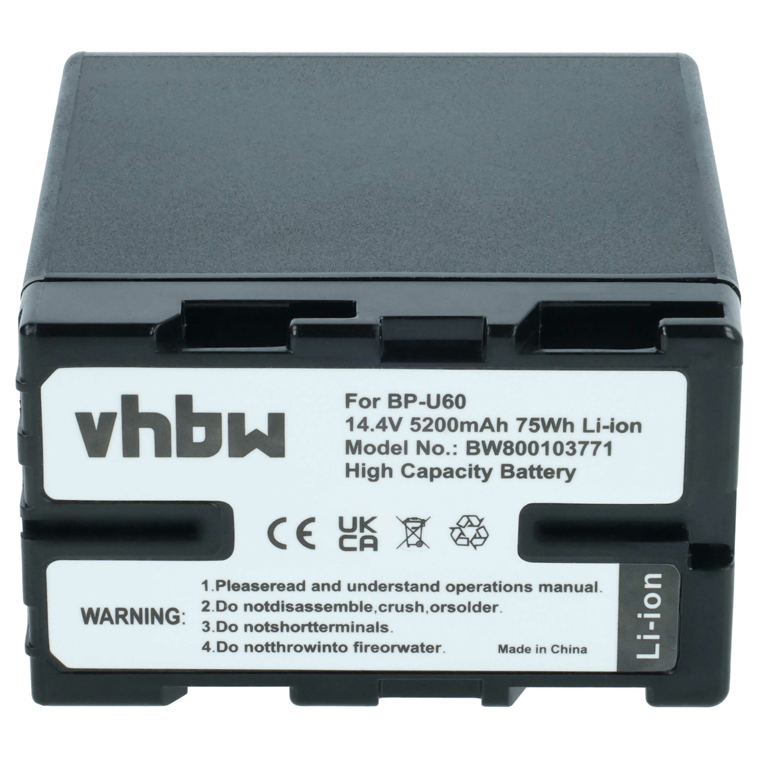 Bateria vhbw para câmara Sony BP-U60, BP-U95, BP-U30, BP-U90 - 5200 mAh 14.8 V (3x) - Image 3