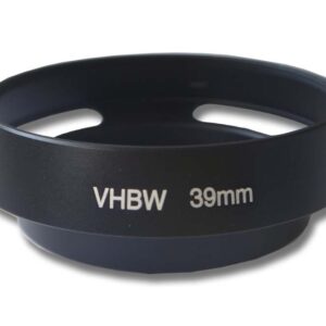 Para-sol vhbw para Lentes com 39 mm de Diâmetro, Metal, Preto