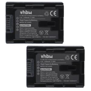 Pack 2 Baterias vhbw para JVC BN-VG114, BN-VG114SU - 1200 mAh 3.6 V