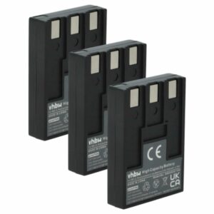 3x Bateria vhbw substitui Canon NB-3L - 650mAh, 3.6V