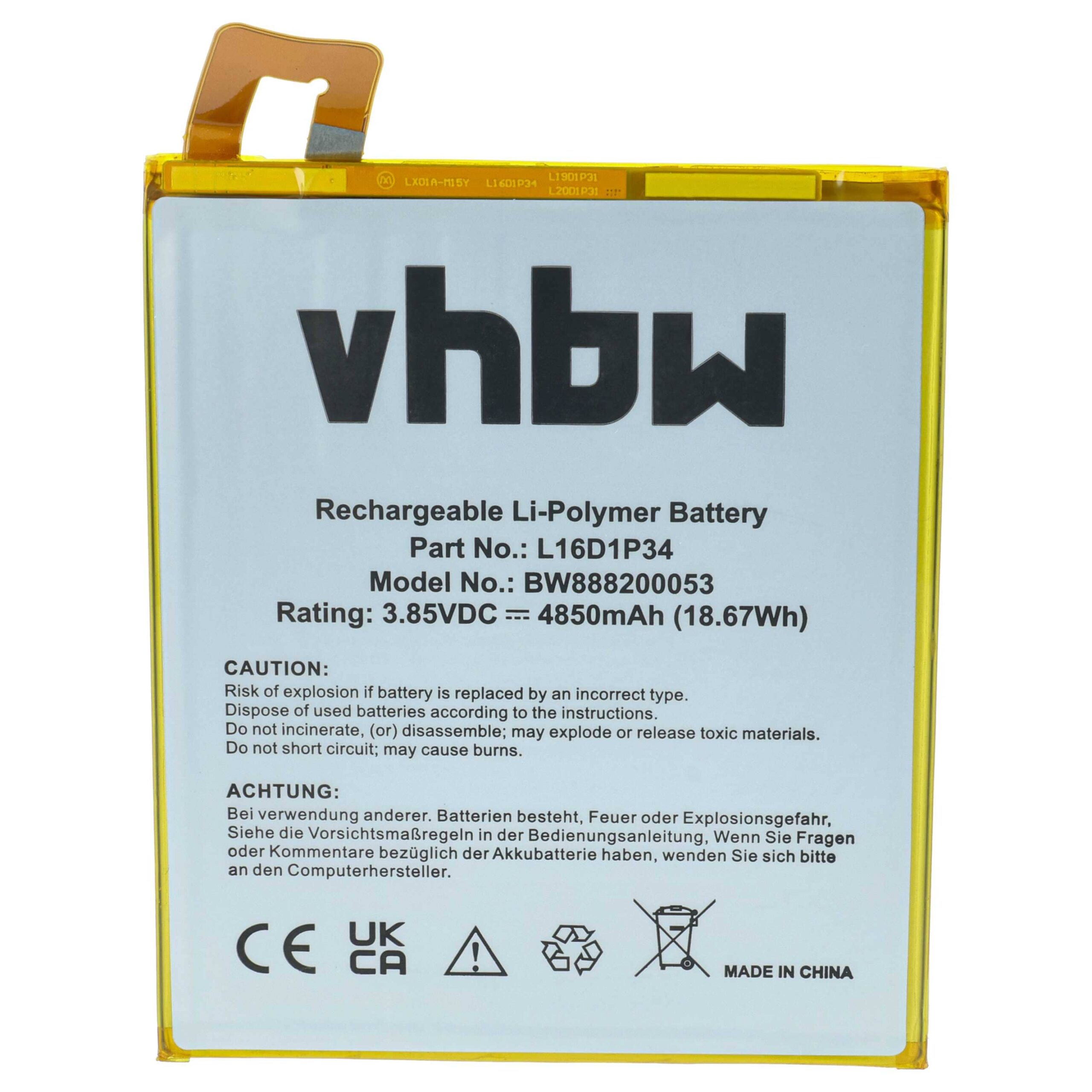 Bateria de Substituição para Tablet Lenovo L16D1P34 vhbw - 4850 mAh 3.85 V - Image 3