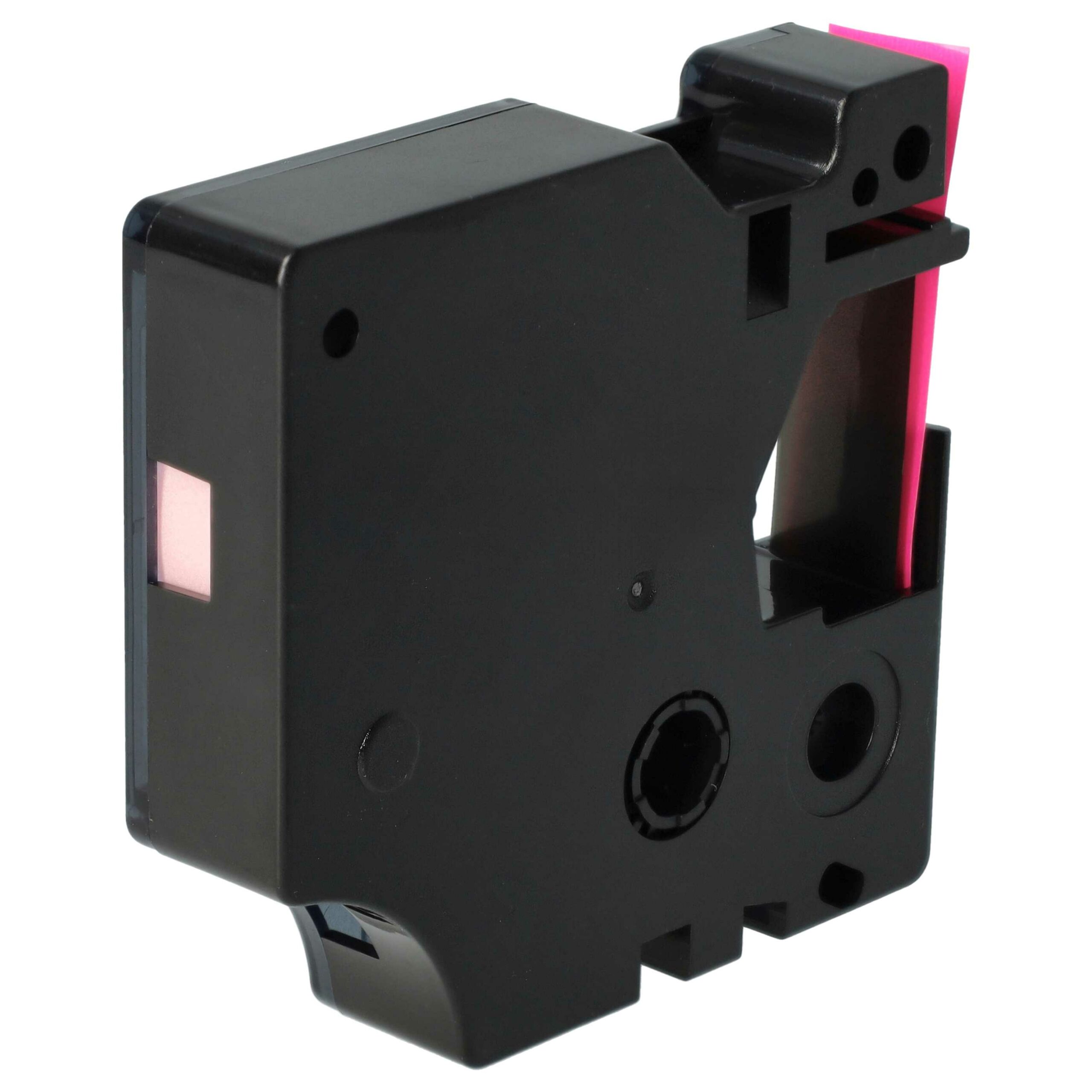 Fita de Etiquetas vhbw substitui Dymo D1, 1933238-1 - 12 mm Preto em Rosa Luminoso - Image 2