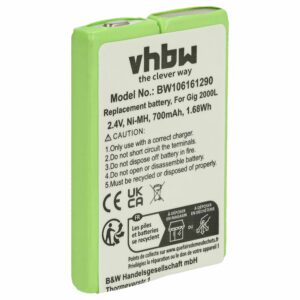 Bateria vhbw para telefone fixo Telekom / T-Sinus - 700 mAh 2.4 V NiMH