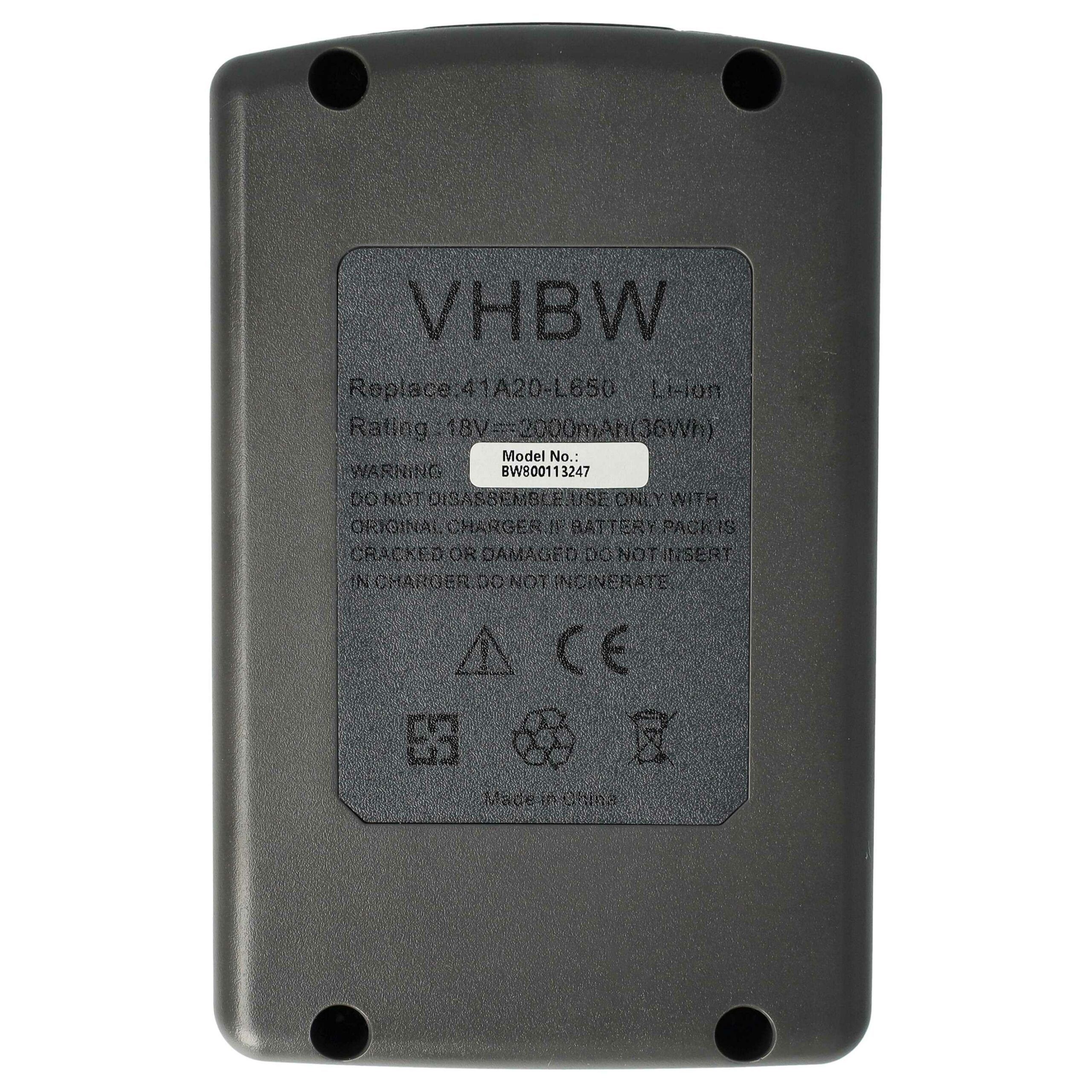 Bateria vhbw para WOLF-Garten 785454 / 41A20--L650 Ferramenta Elétrica - 2000 mAh, 18 V - Image 3