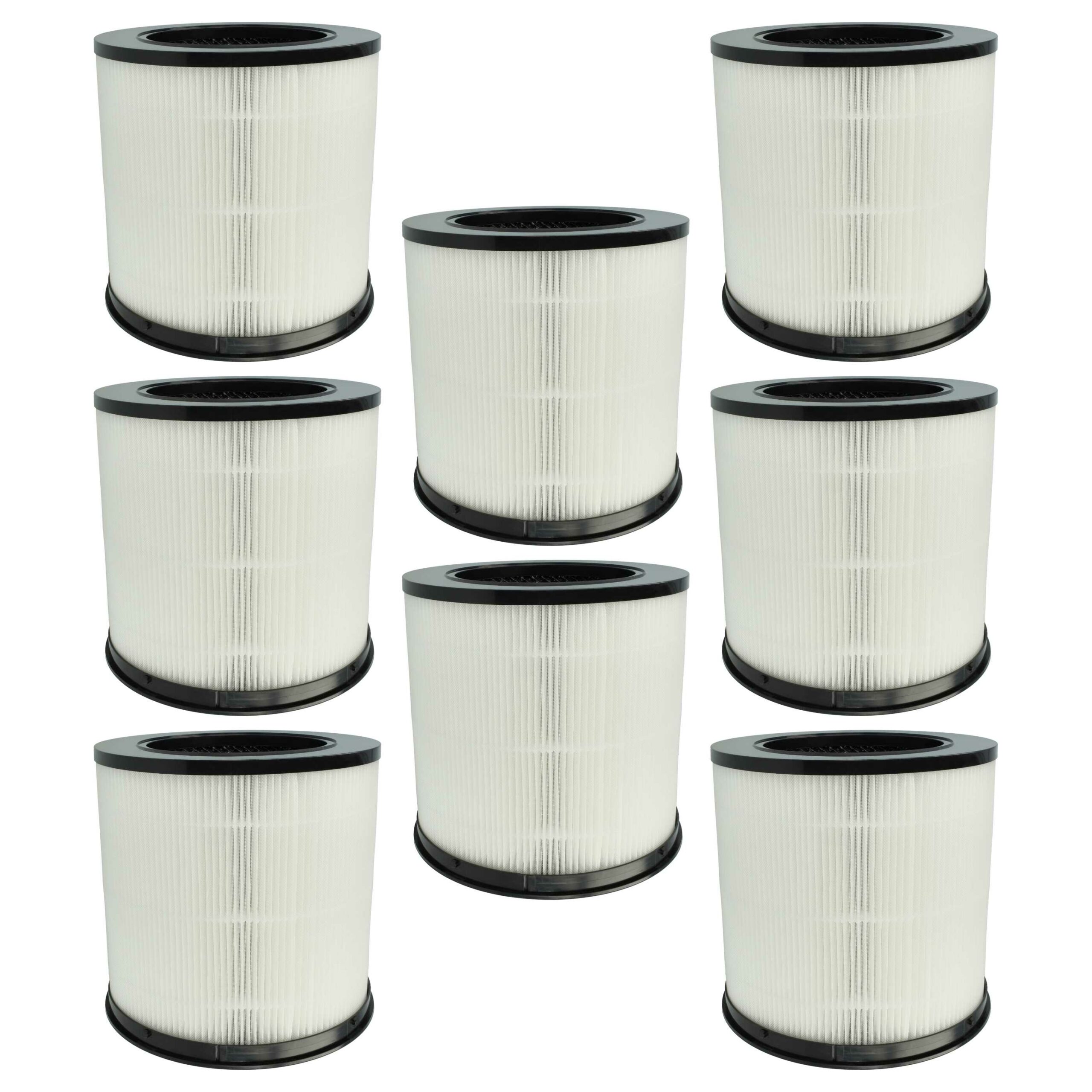 8x Filtro de Substituição vhbw para Xiaomi Smart Air Purifier 4 Compact - Pré-Filtro + EPA + Carvão Ativado