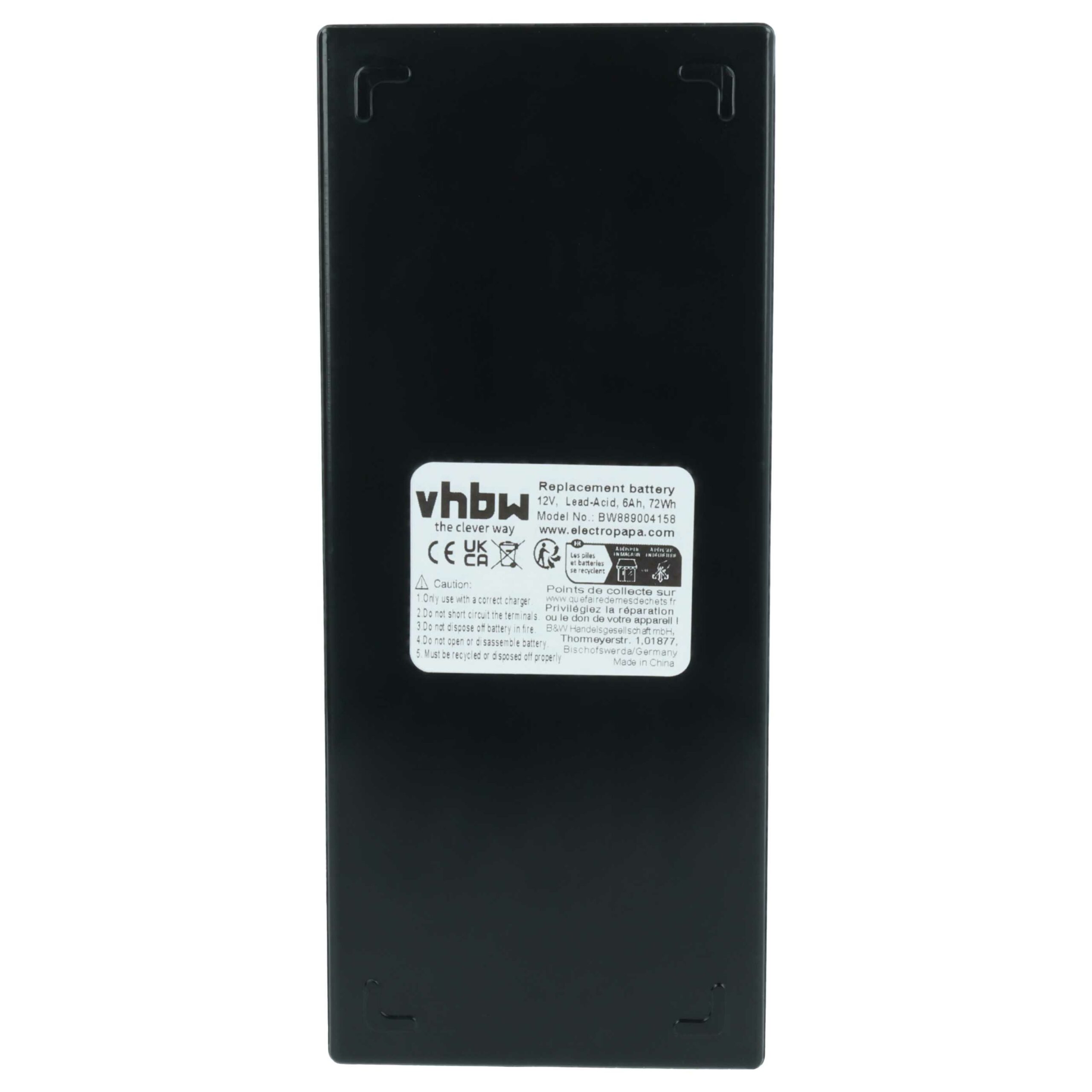Bateria de bordo vhbw AGM 12V 6Ah para sistemas de alarme ABUS e trotinetes - Image 3