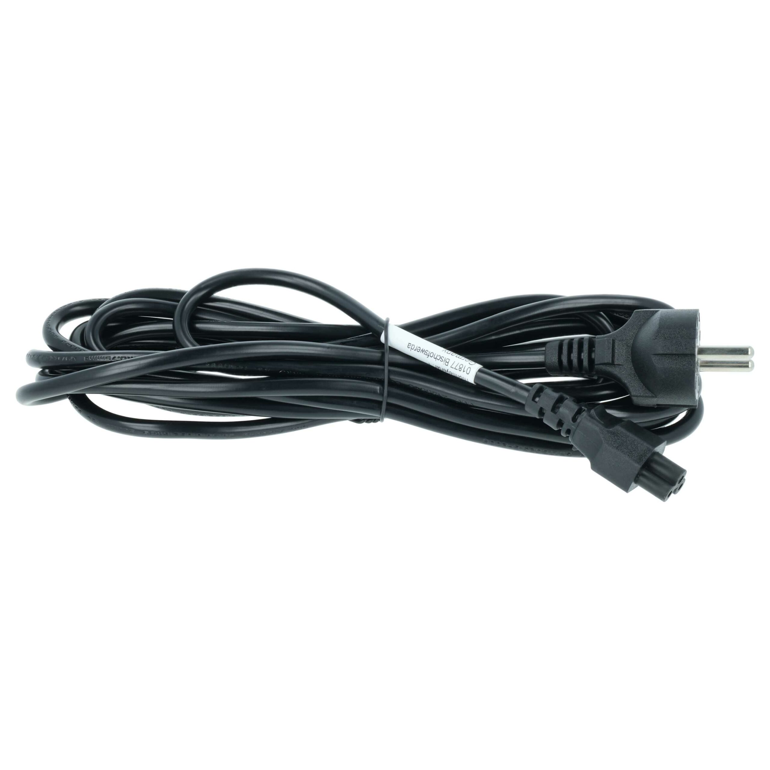 5x Cabo de Alimentação C5 Ficha Euro vhbw para Vorwerk VR300 e Monitores - 5 m - Image 3
