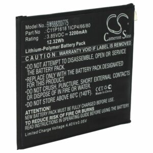 Bateria de Telemóvel vhbw para Asus C11P1618 (3200 mAh, 3.85 V, Li-Polímero)