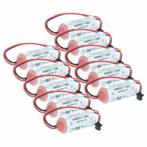Pack de 10 baterias vhbw para controladores Mitsubishi Q6BAT, 1800 mAh, 3 V, Li-Ion