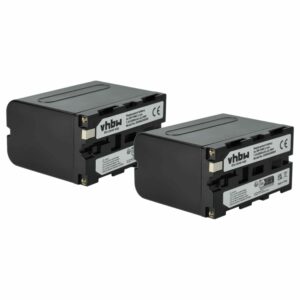 2x Baterias vhbw para Câmaras de Vídeo Sony NP-F960, NP-F970 - 6000 mAh 7.2 V Li-Ion