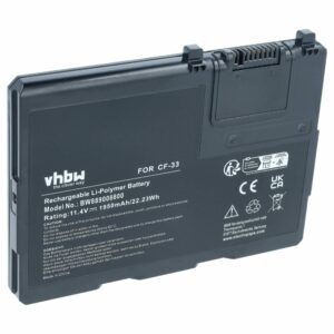 Bateria para Portátil vhbw para Panasonic CF-33 (1950 mAh, 11.4 V, Li-polymer)