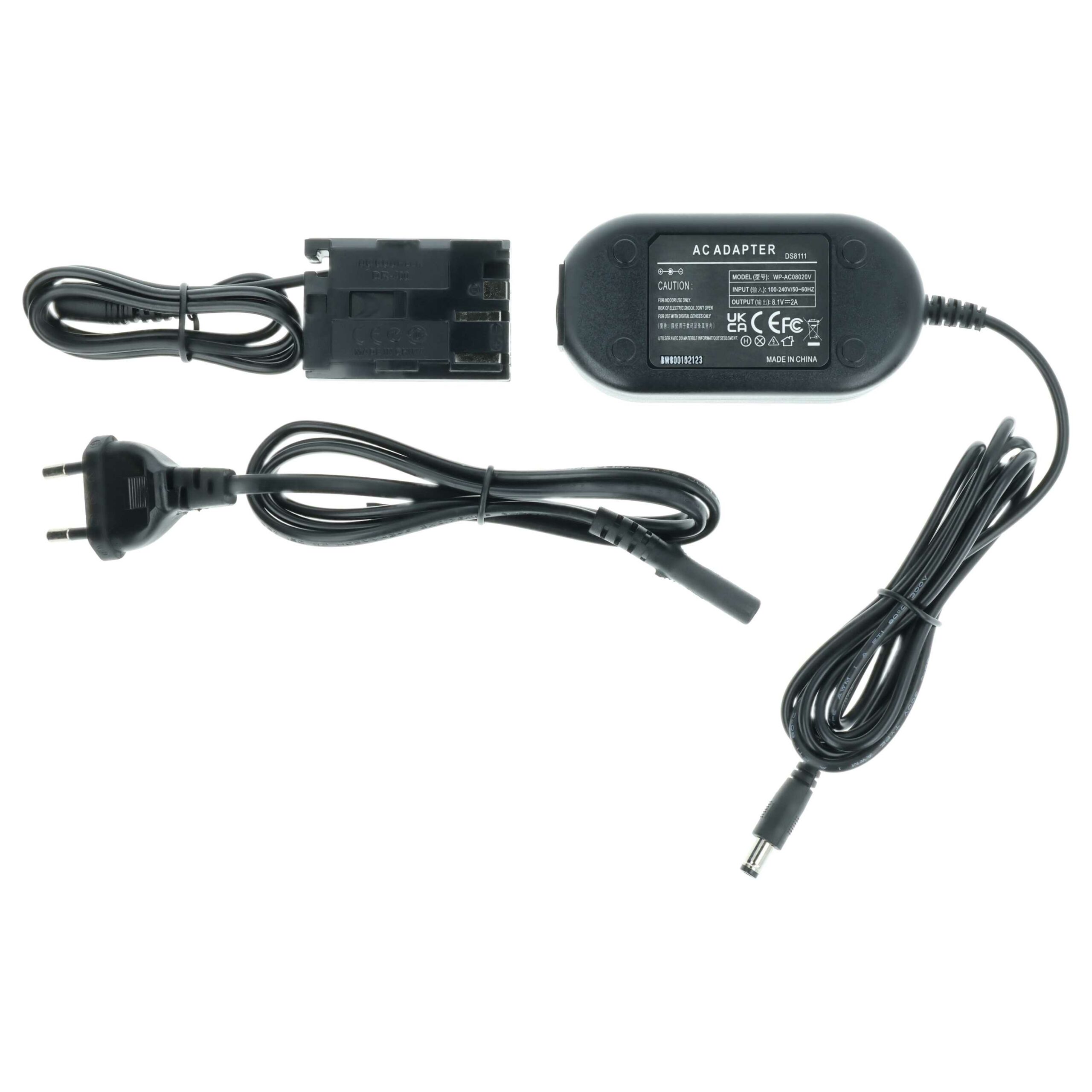 Carregador de Corrente vhbw com Acoplador CC para Canon EOS 5D, 20D, 300D - 8.1V 2.0A - Image 3