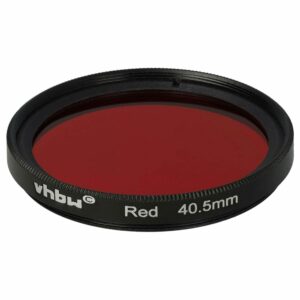 Filtro de Cor Vermelho vhbw para Objetivas de Câmara com Rosca de 40.5 mm